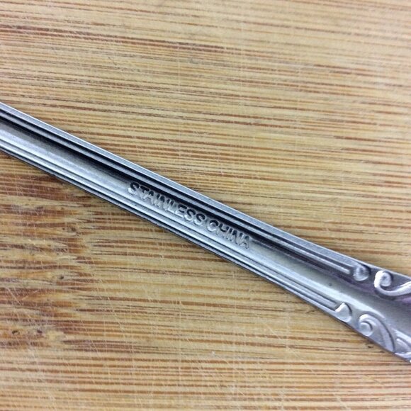 Set Of 3 Stainless Steel Iced Tea Spoons With Floral Design Unbranded - Picture 3 of 4